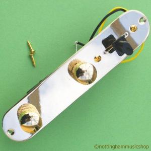 GOLD TELECASTER SWITCH PLATE FENDER SQUIER STYLE CONTROL PANEL